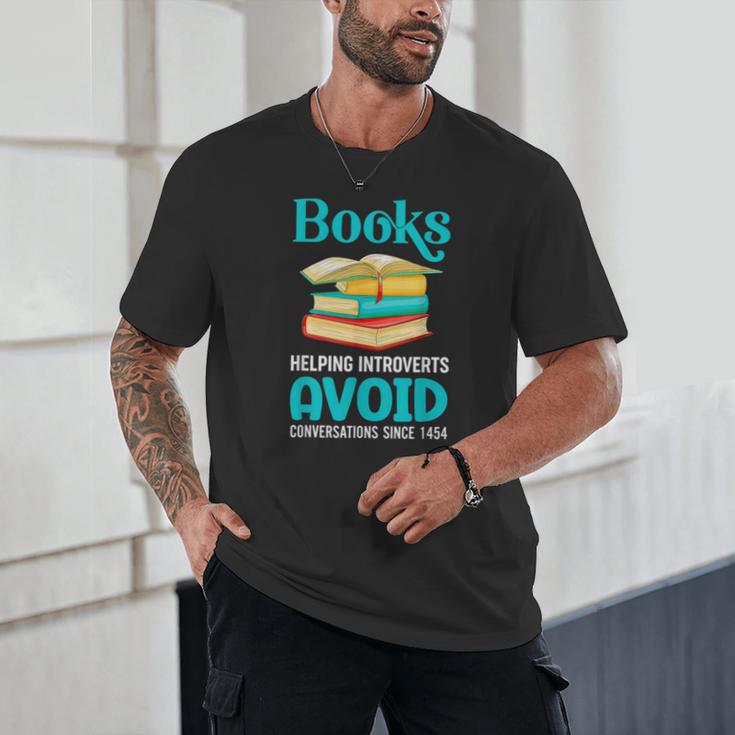 Sarcastic Books Anti Social Introvert Book Conversation Unisex T-Shirt