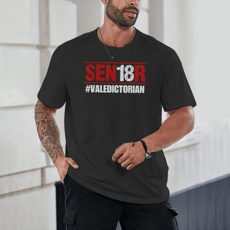 Senior 2018 Valedictorian School Colors Graduation Unisex T-Shirt