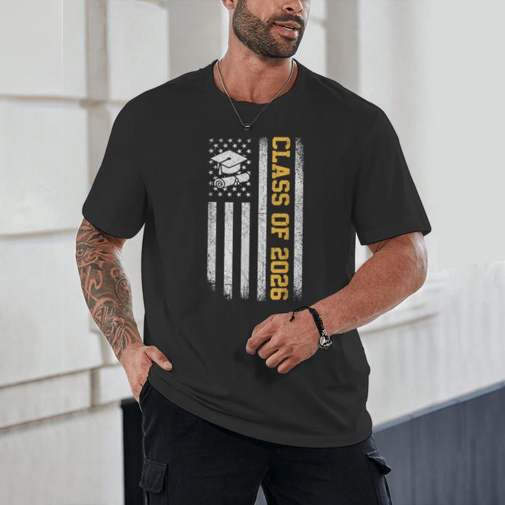 Senior 26 Class Of 2026 American Flag Graduation 2026 Unisex T-Shirt