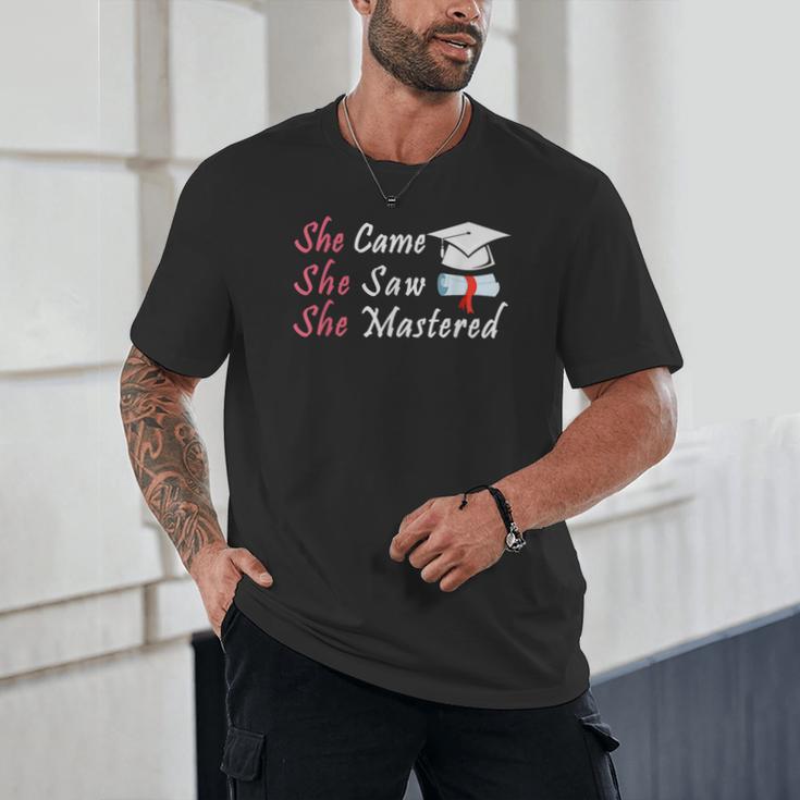 She Came She Saw She Mastered Graduation Unisex T-Shirt