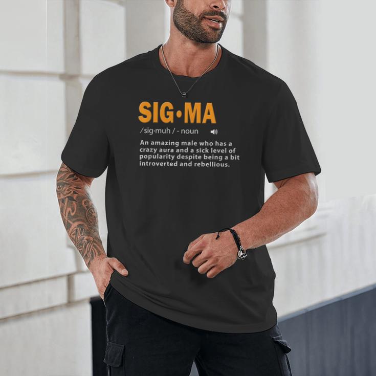 Sigma Male Definition Crazy Aura Lone Wolf Introvert Unisex T-Shirt