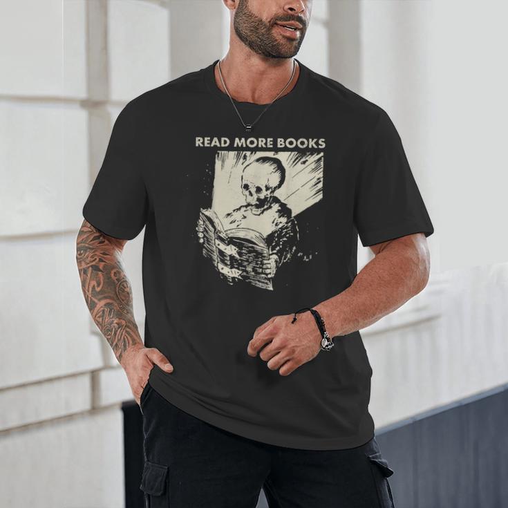 Skeleton Read More Books Unisex T-Shirt Skeleton Read More Books Unisex T-Shirt