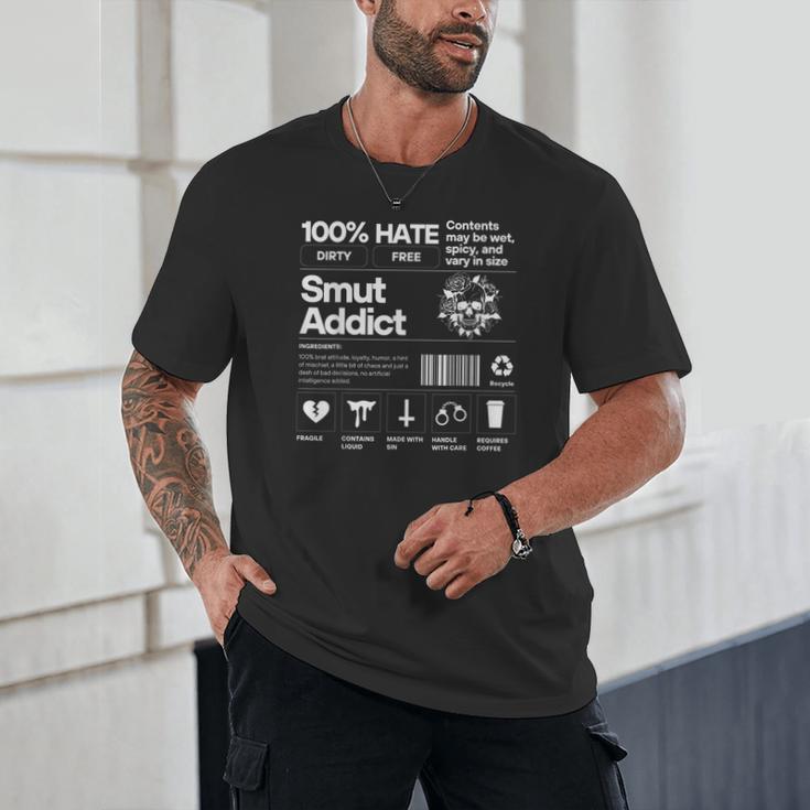 Smutty Book Addict Romance Book Lover Smut Addict Ingredient Unisex T-Shirt Smutty Book Addict Romance Book Lover Smut Addict Ingredient Unisex T-Shirt