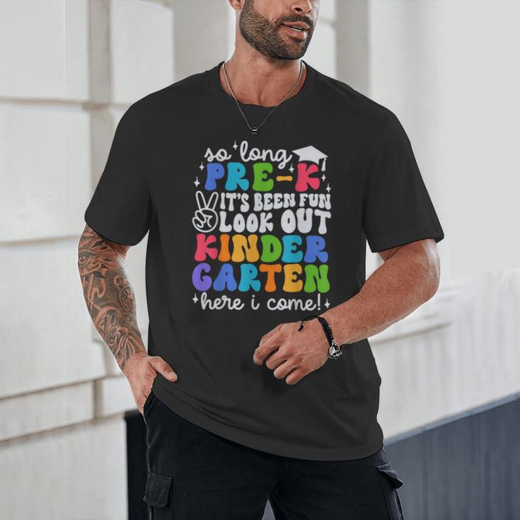 So Long Pre K Graduation Kindergarten Here I Come Kids 2024 Unisex T-Shirt