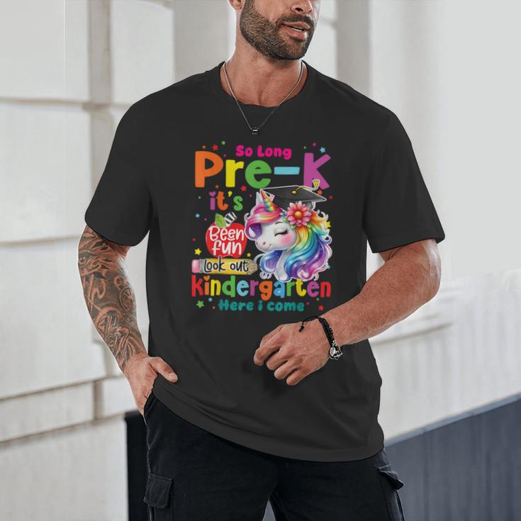 So Long Prek Pre-K Graduation Graduate Unicorn Kids Girls Unisex T-Shirt