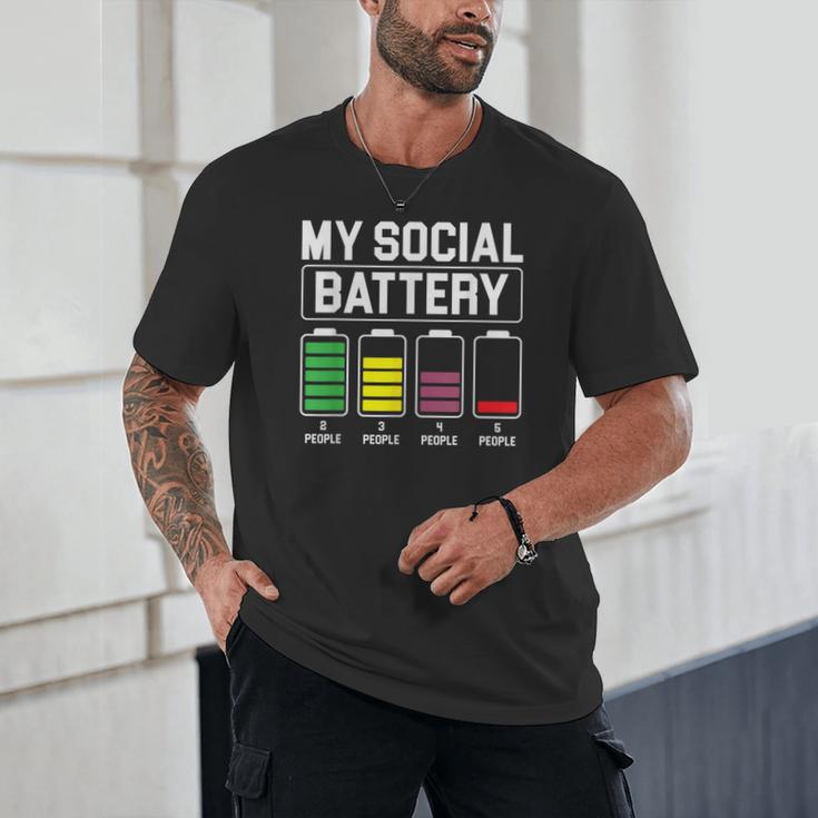 My Social Battery Introverted Low Energy Antisocial Unisex T-Shirt My Social Battery Introverted Low Energy Antisocial Unisex T-Shirt