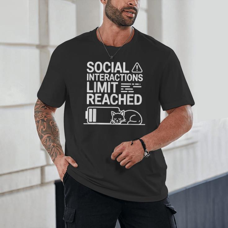 Social Interactions Limit Reached Introvert Tired Unisex T-Shirt Social Interactions Limit Reached Introvert Tired Unisex T-Shirt