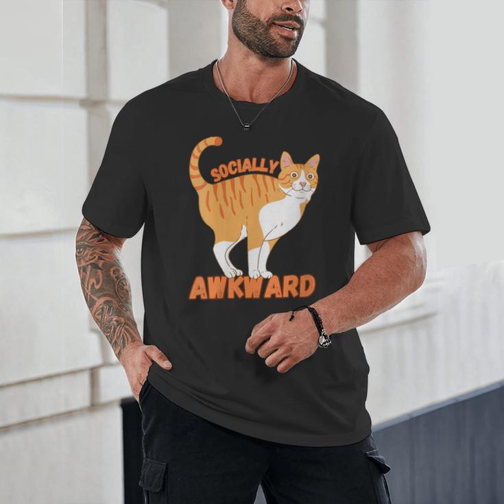 SOCIALLY AWKWARD FUNNY CAT ANTISOCIAL INTROVERT WEIRD Unisex T-Shirt SOCIALLY AWKWARD FUNNY CAT ANTISOCIAL INTROVERT WEIRD Unisex T-Shirt