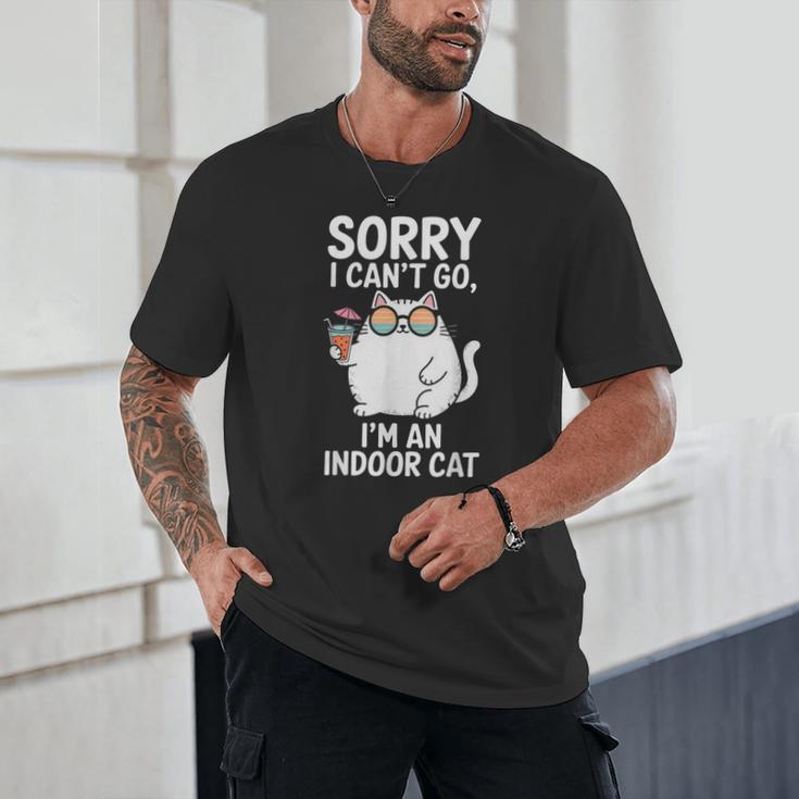 Sorry I Can’t Go I’m An Indoor Cat Introvert Cat Unisex T-Shirt Sorry I Can’t Go I’m An Indoor Cat Introvert Cat Unisex T-Shirt