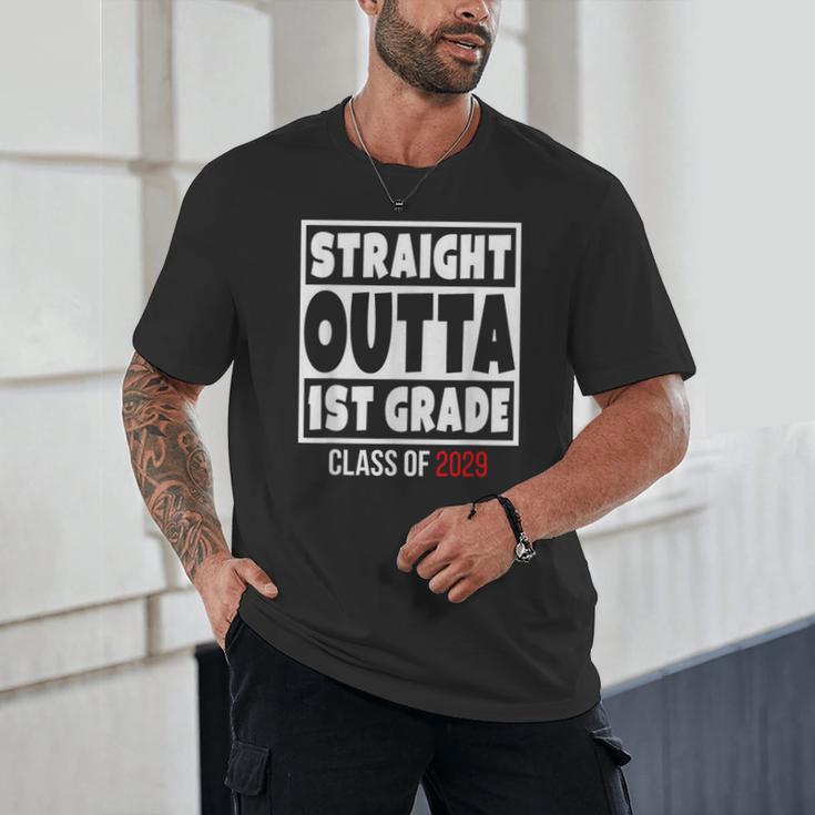 Straight Outta 1st Grade Class Of 2029 Shirt Graduation Unisex T-Shirt