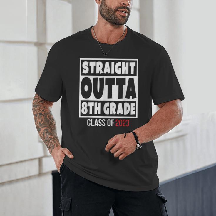 Straight Outta 8th Grade Class Of 2023 Shirt Graduation Unisex T-Shirt