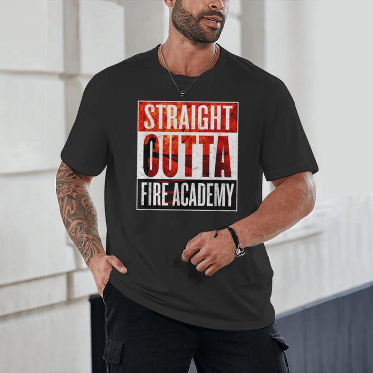 Straight Outta Fire AcademyShirt Firefighter Graduation Unisex T-Shirt