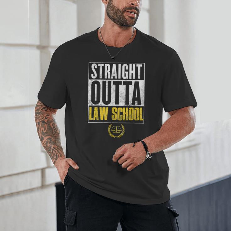 Straight Outta Law School Graduation Tshirt Law School Unisex T-Shirt