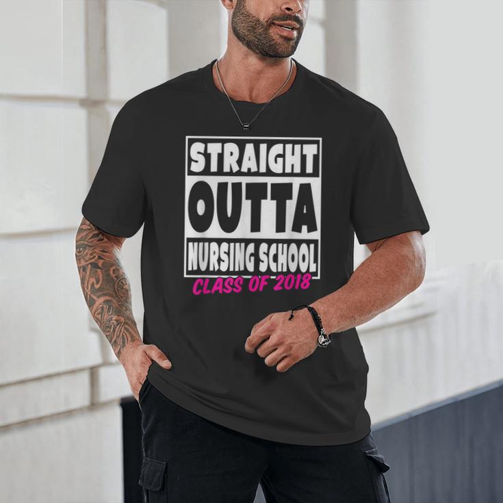 Straight Outta Nursing School Class Of 2018 Graduation Unisex T-Shirt