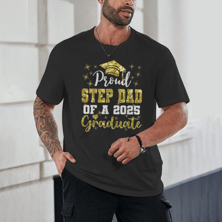 Super Proud Step Dad Of 2025 Graduate Graduation Family Unisex T-Shirt