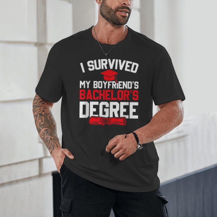 I Survived My Boyfriend's Bachelor's Degree Graduation Unisex T-Shirt