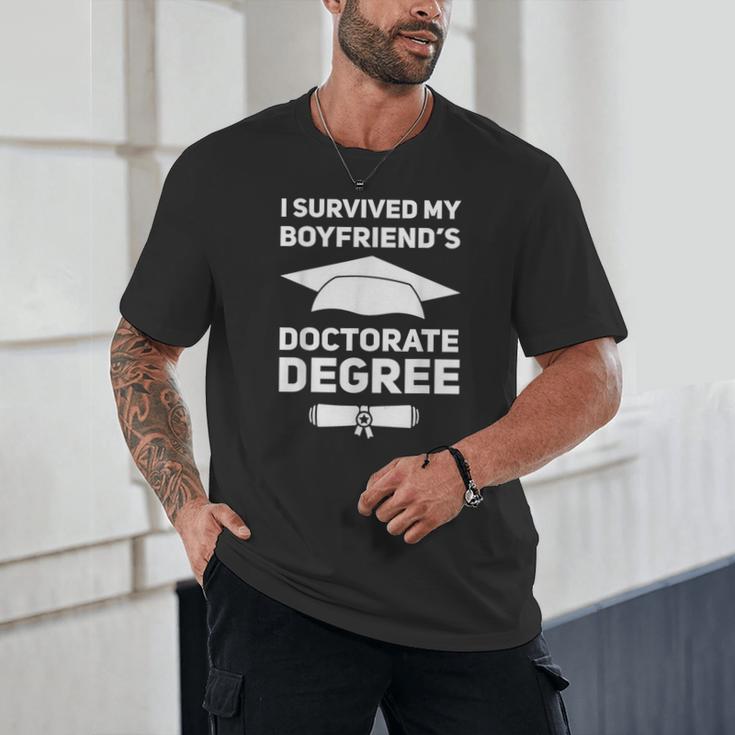 I Survived My Boyfriend's Doctorate Degree Graduation Unisex T-Shirt