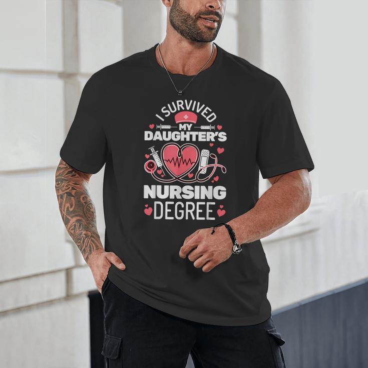 I Survived My Daughter's Nursing Degree School Graduation Unisex T-Shirt