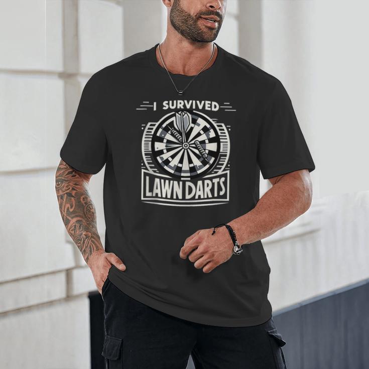 I Survived Lawn Darts Classic Yard Nostalgia Game Fun Unisex T-Shirt