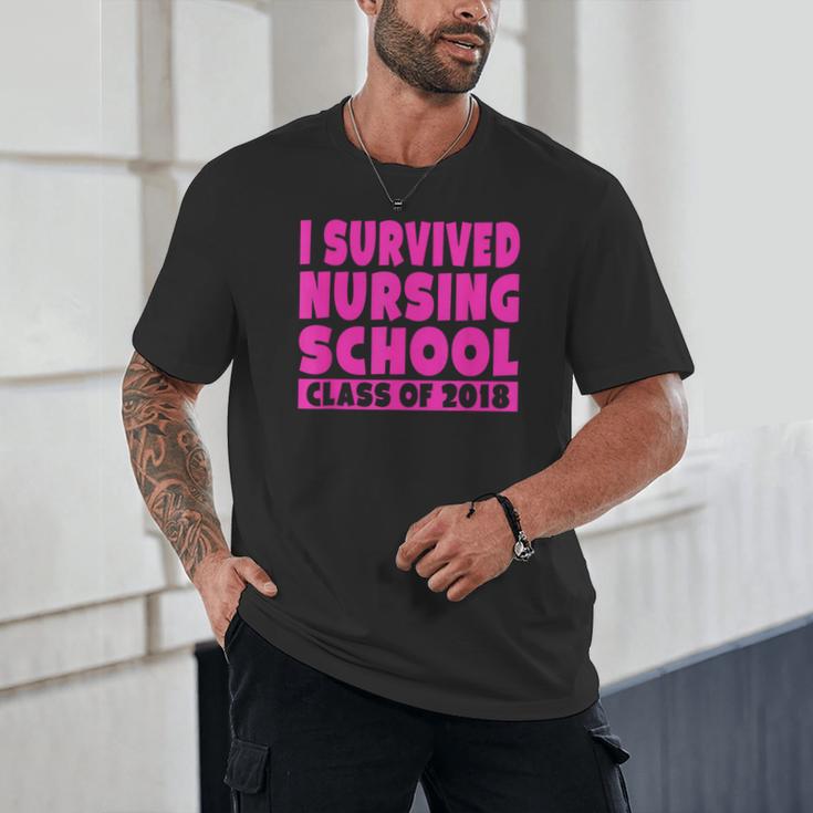 I Survived Nursing School Class Of 2018 Graduation Shirt Unisex T-Shirt