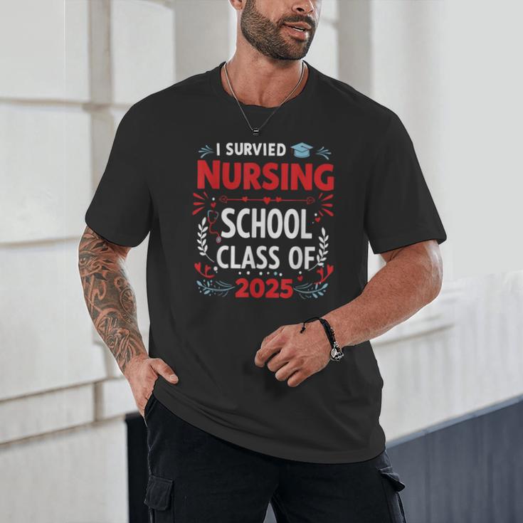 I Survived Nursing School Class Of 2025 Nurse Graduation Unisex T-Shirt