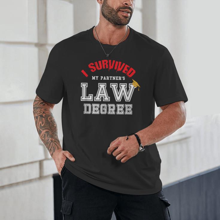I Survived My Partner's Law Degree Graduation Shirt Unisex T-Shirt