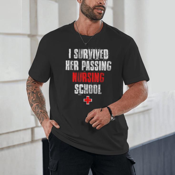 I Survived Her Passing Nursing School Graduation Unisex T-Shirt