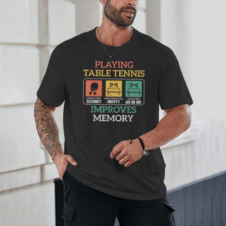 Table Tennis Impoves Memory Funny Ping Pong Unisex T-Shirt Table Tennis Impoves Memory Funny Ping Pong Unisex T-Shirt