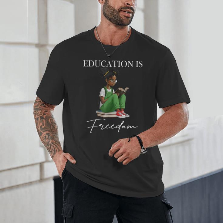History Month Education Is Freedom Books Black Teacher Unisex T-Shirt History Month Education Is Freedom Books Black Teacher Unisex T-Shirt