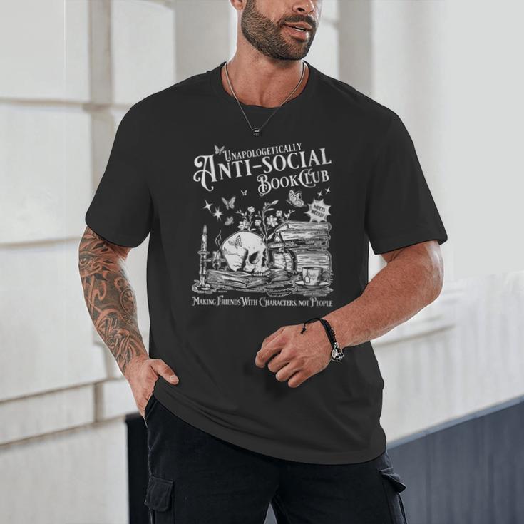 Unapologetically Antisocial Book Club Meets Weekly Retro Unisex T-Shirt