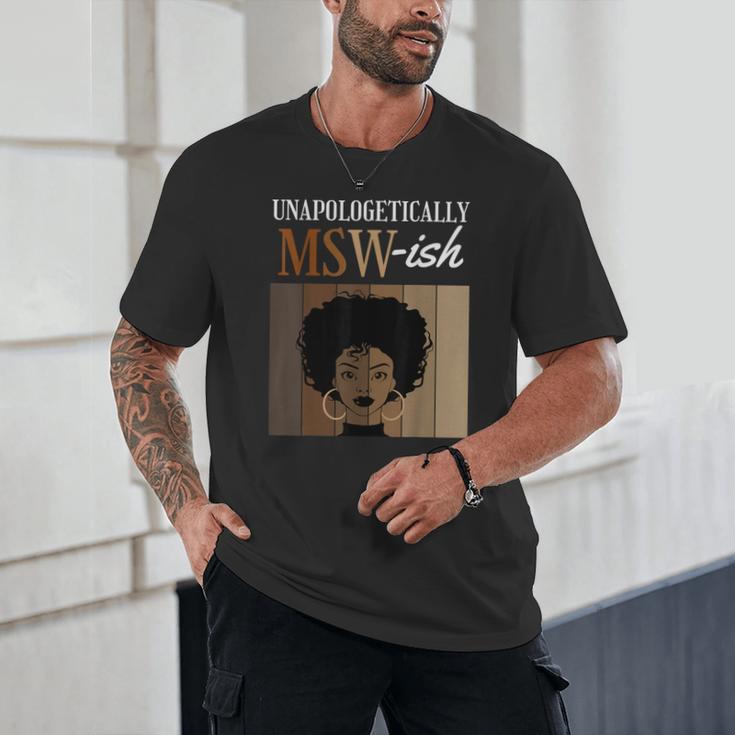 Unapologetically MSW-Ish Student Graduation Afro Unisex T-Shirt
