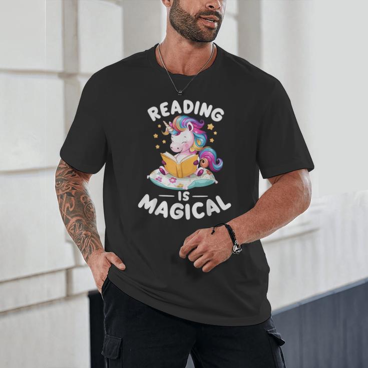 Unicorn Teacher Reading Is Magical Book Unisex T-Shirt