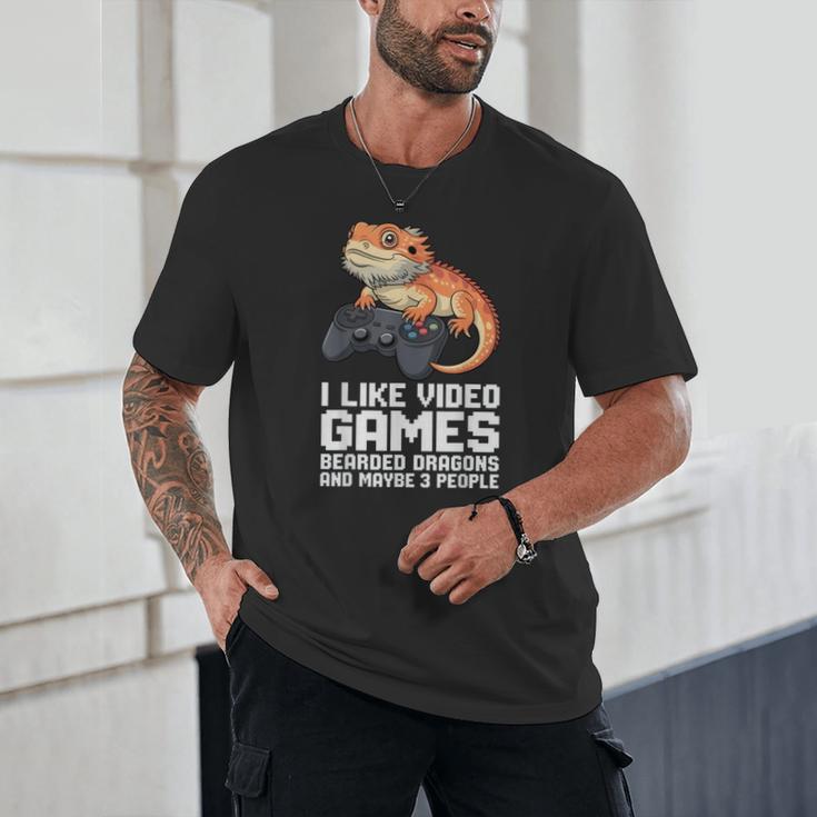 I Like Video Games Bearded Dragon Gamer Introvert Mood Unisex T-Shirt I Like Video Games Bearded Dragon Gamer Introvert Mood Unisex T-Shirt