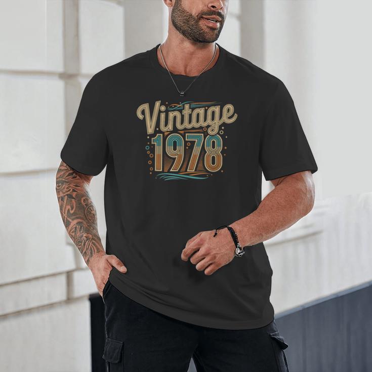 Vintage 1978 Retro Year Groovy 70s For Dad Nostalgia Unisex T-Shirt Vintage 1978 Retro Year Groovy 70s For Dad Nostalgia Unisex T-Shirt