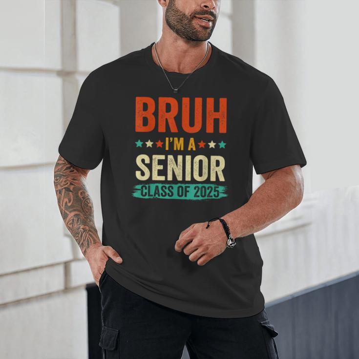 Vintage Bruh I'm A Senior Class Of 2025 Graduation Women Men Unisex T-Shirt