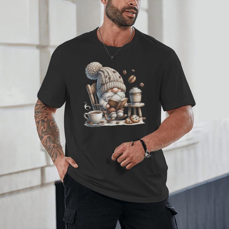 Vintage Cute Gnome Reading Book Coffee Cute Gnome Graphic Unisex T-Shirt Vintage Cute Gnome Reading Book Coffee Cute Gnome Graphic Unisex T-Shirt