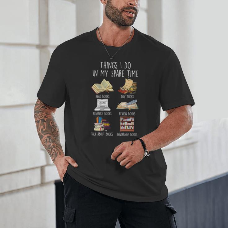 Vintage Retro Things I Do In My Spare Time Books Unisex T-Shirt Vintage Retro Things I Do In My Spare Time Books Unisex T-Shirt