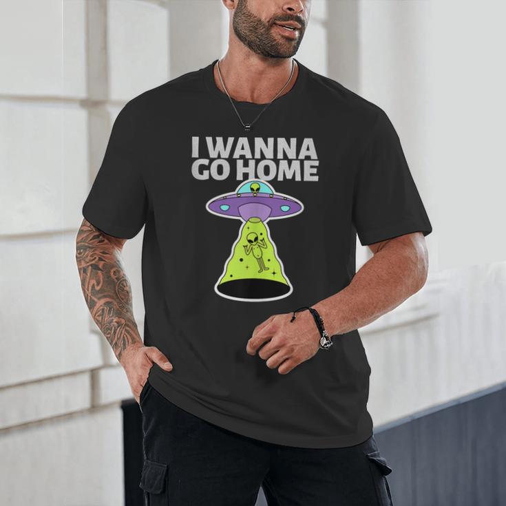 I Wanna Go Home Introvert UFO UAP Flying Saucer Trippy Alien Unisex T-Shirt I Wanna Go Home Introvert UFO UAP Flying Saucer Trippy Alien Unisex T-Shirt