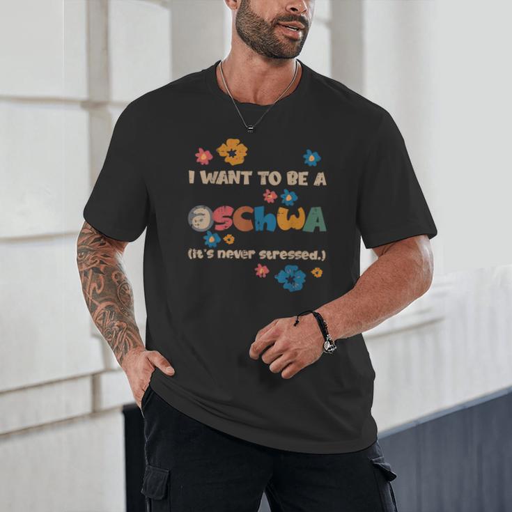 I Want To Be A Schwa Read Book Reading Librarian Unisex T-Shirt