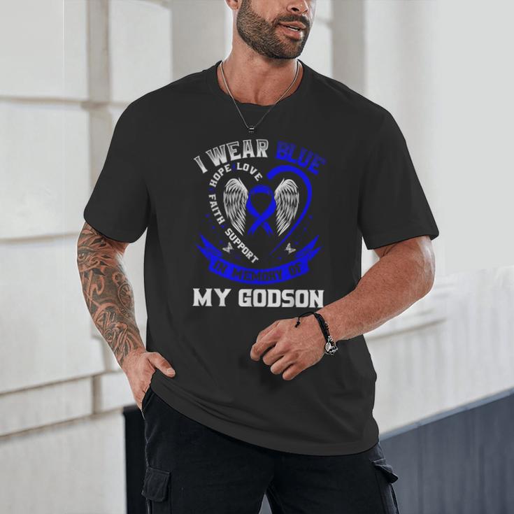 Wear Blue In Memory Of Godson Colon Cancer Awareness Shirts Unisex T-Shirt Wear Blue In Memory Of Godson Colon Cancer Awareness Shirts Unisex T-Shirt