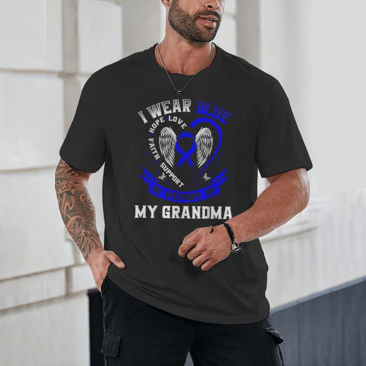Wear Blue In Memory Of Grandma Colon Cancer Awareness Shirts Unisex T-Shirt
