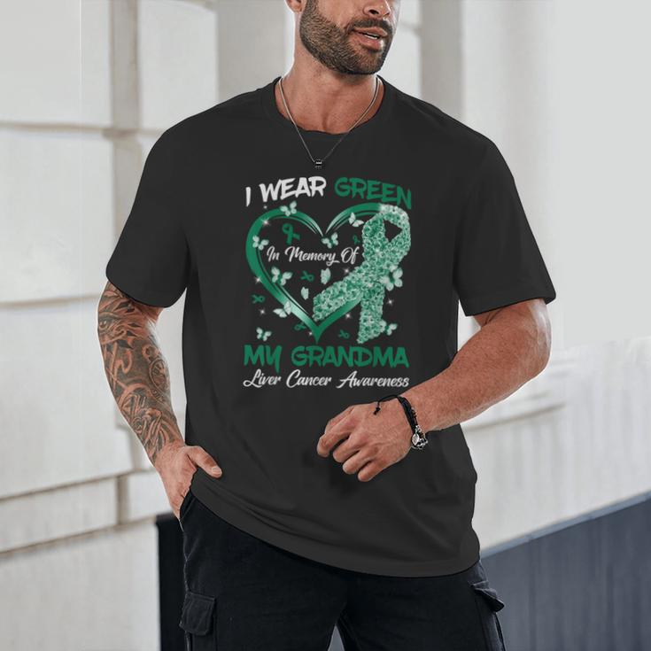 I Wear Green In Memory Of My Grandma Liver Cancer Awareness Unisex T-Shirt I Wear Green In Memory Of My Grandma Liver Cancer Awareness Unisex T-Shirt