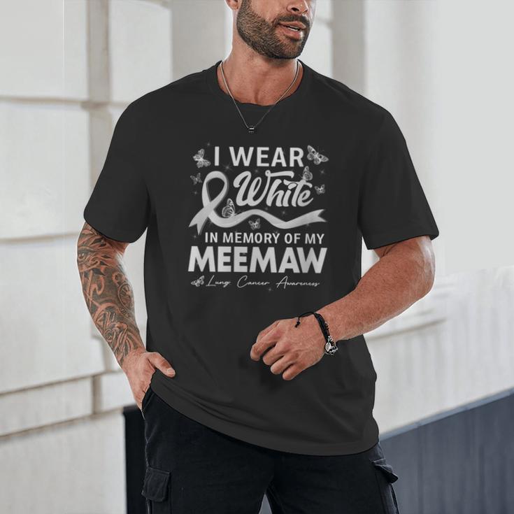 I Wear In Memory Of My Meemaw Lung Cancer Unisex T-Shirt