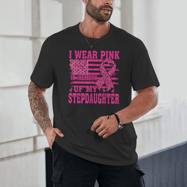 I Wear Pink In Memory Of My Stepdaughter Breast Cancer Unisex T-Shirt I Wear Pink In Memory Of My Stepdaughter Breast Cancer Unisex T-Shirt