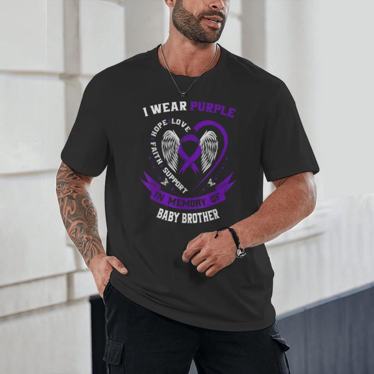 I Wear Purple In Memory Of Baby Brother Epilepsy Awareness Unisex T-Shirt