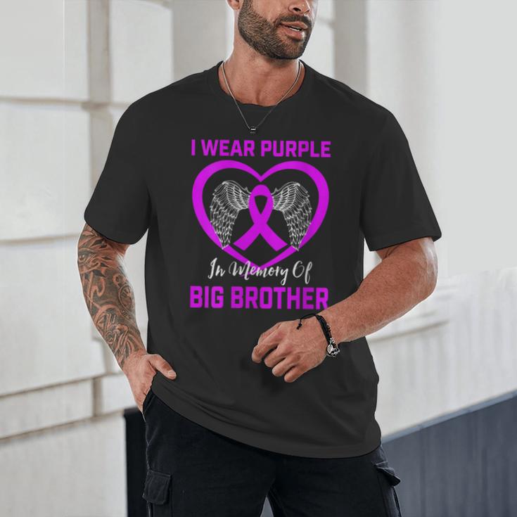 I Wear Purple In Memory Of My Big Brother Alzheimers Graphic Unisex T-Shirt I Wear Purple In Memory Of My Big Brother Alzheimers Graphic Unisex T-Shirt