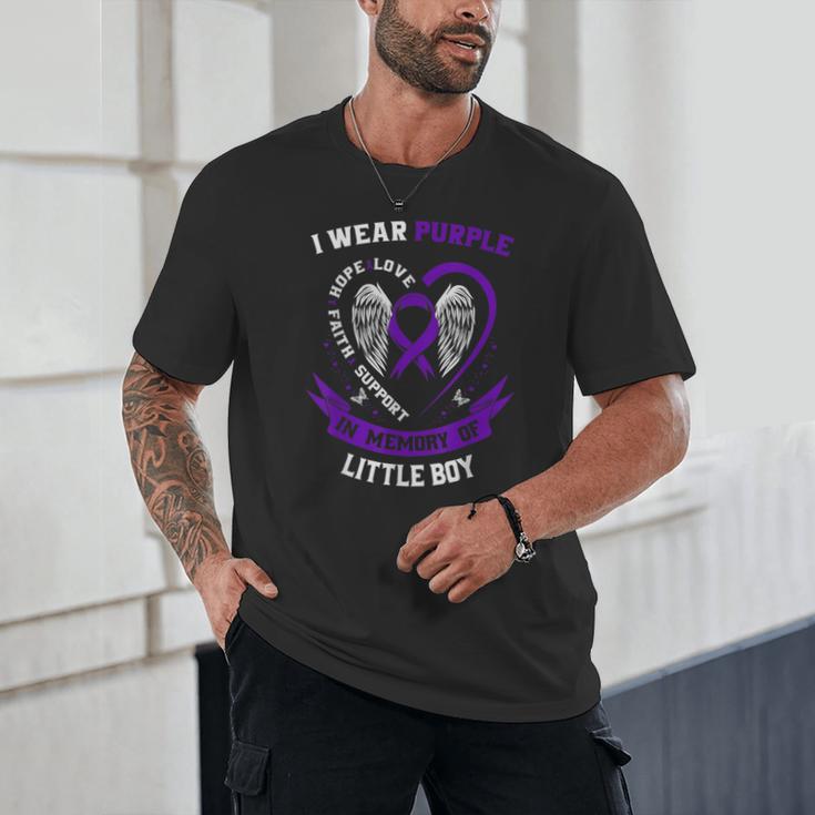 I Wear Purple In Memory Of Little Boy Son Epilepsy Awareness Unisex T-Shirt