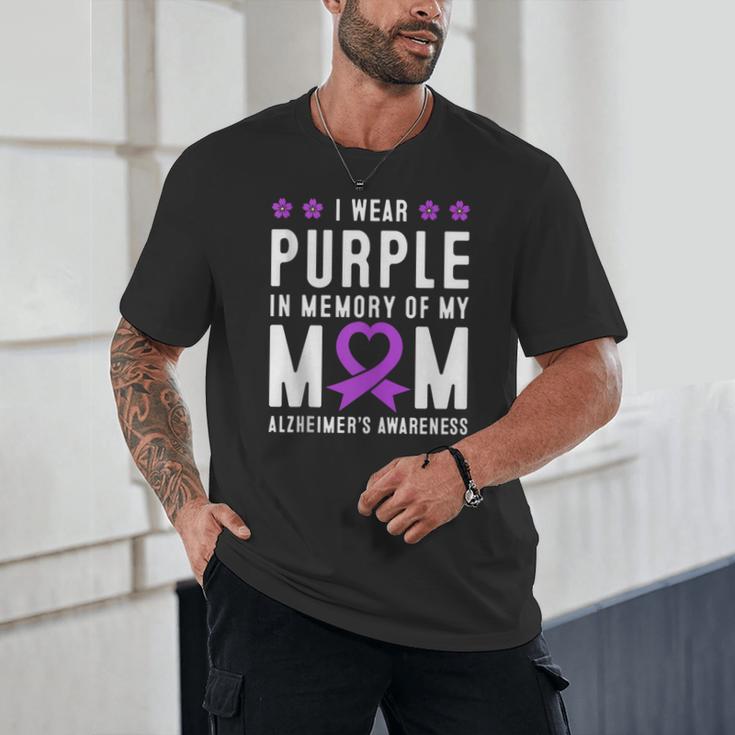 I Wear Purple In Memory Of My Mom Alzheimer's Awareness Day Unisex T-Shirt I Wear Purple In Memory Of My Mom Alzheimer's Awareness Day Unisex T-Shirt