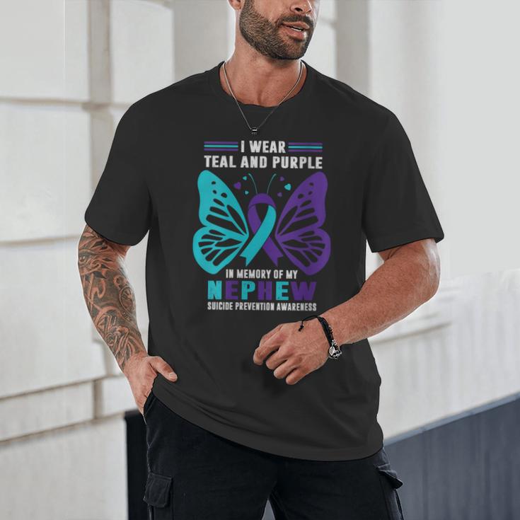 I Wear Teal And Purple In Memory Of My Nephew Unisex T-Shirt
