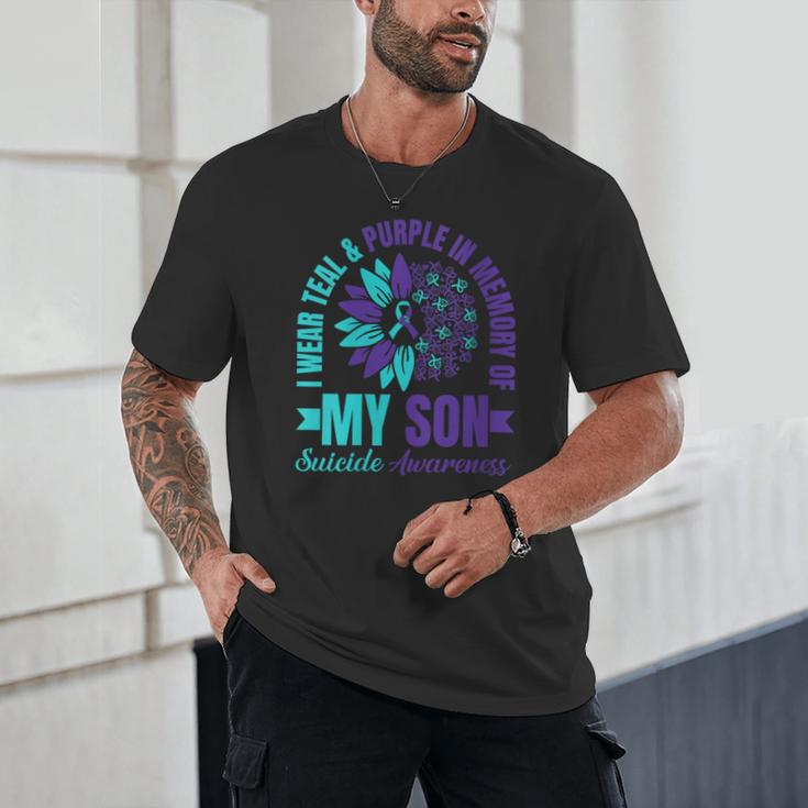 I Wear Teal Purple In Memory Of My Son Suicide Awareness Unisex T-Shirt I Wear Teal Purple In Memory Of My Son Suicide Awareness Unisex T-Shirt
